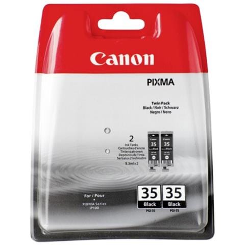 PGI-35BK Cartuccia Ink Originale Nera per Canon PIXMa iP100 Capacità 191 Pagine - Foto 2