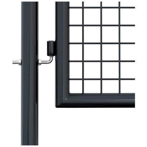 Cancello Per Giardino In Acciaio Zincato 100x250 Cm Grigio - Foto 2