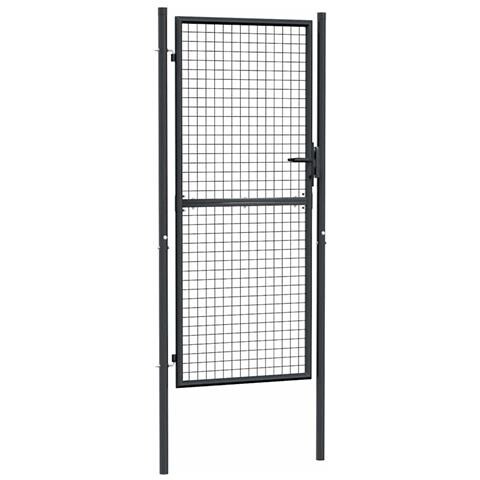 Cancello Per Giardino In Acciaio Zincato 100x250 Cm Grigio - Foto 1