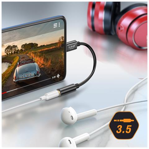 Adattatore Audio Usb-c Verso Jack 3.5mm Femmina Suono Di Qualità Nero - Foto 9