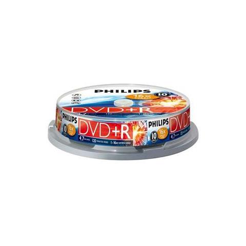Supporto registrabile DVD DR4S6B10F / 00 - DVD+R - 16x - 4,70 GB - 10 Pacco Spindle - 120mm - 2 Ora Tempo di registrazione massimo - Foto 1
