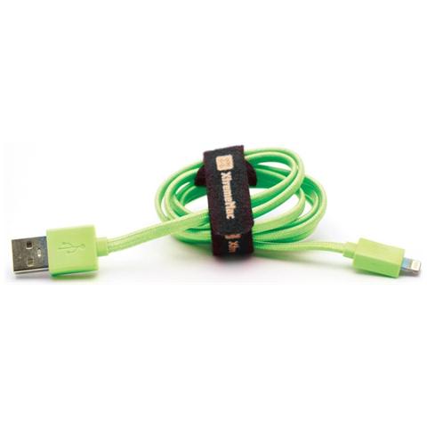 Mac USB / Lightning, 1 m, USB A, Lightning, Maschio / maschio, Dritto, Dritto, Verde - Foto 1