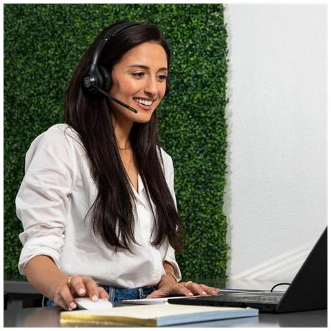 Go Work Cuffia A Padiglione Connettore 3.5 Mm Usb Tipo-c Bluetooth Nero, Blu - Foto 2