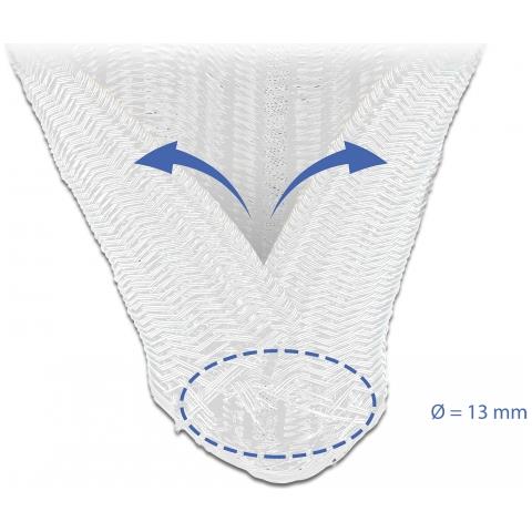 Manicotto intrecciato con chiusura automatica 2 m x 13 mm bianco - Foto 2
