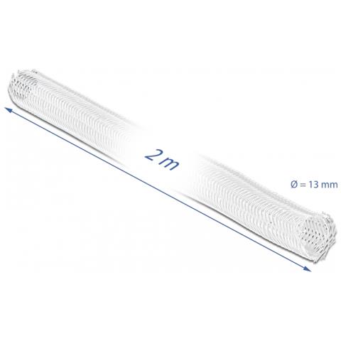 Manicotto intrecciato con chiusura automatica 2 m x 13 mm bianco - Foto 3