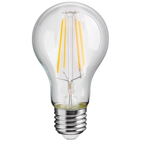 Lampadina Led E27 Bianco Caldo 7w Con Filamento Classe E Trasparente - Foto 1