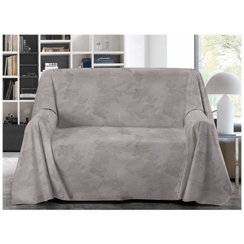 Telo Arredo Granfoulard Copritutto Salvadivano 100% Cotone Disegno Lily Matrimoniale Beige - Foto 1