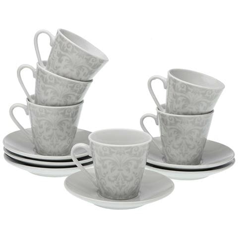 Set Di 6 Tazze Da Caffè Damasco Porcellana - Foto 1
