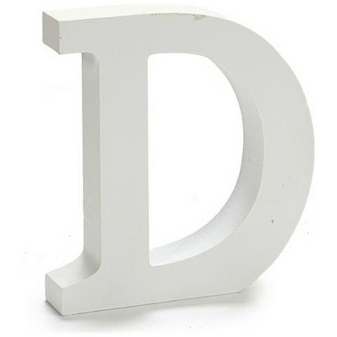Lettera D Legno Bianco (2 X 16 X 14,5 Cm) (24 Unità) - Foto 2
