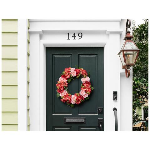 Ghirlanda Decorativa Rosso E Rosa Ø 50 Cm Agulo - Foto 1