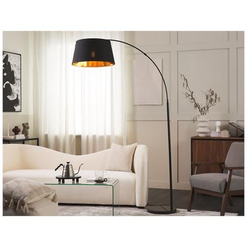 Lampada Da Pavimento In Metallo Nero E Rame Yabus - Foto 1