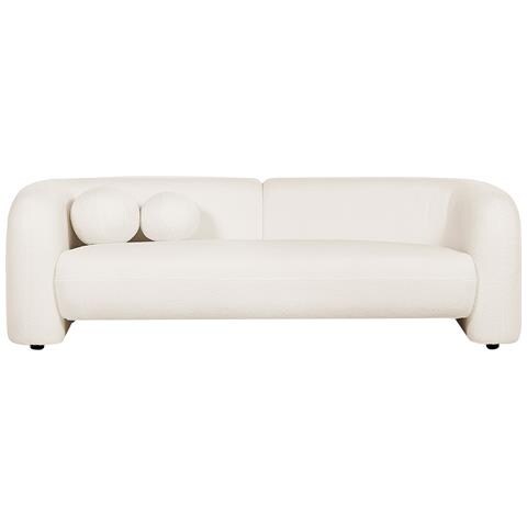 Divano 3 Posti Leiren Bouclé Bianco - Foto 14