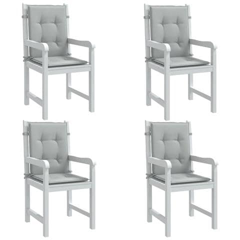 Cuscini Sedia Schiena Bassa 4 Pz Grigio Mélange 100x50x4 Cm - Foto 1