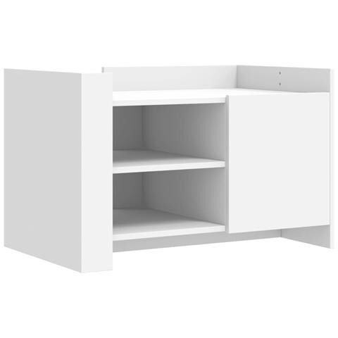 Tavolino Da Salotto Bianco 80x50x50 Cm In Legno Multistrato - Foto 2