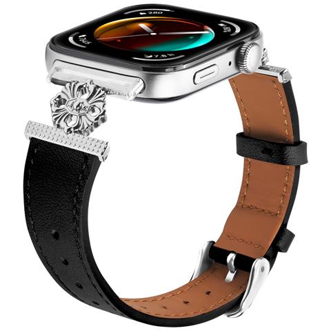 Cinturino In Vera Pelle Per Huawei Watch Fit 3 Black - Foto 2