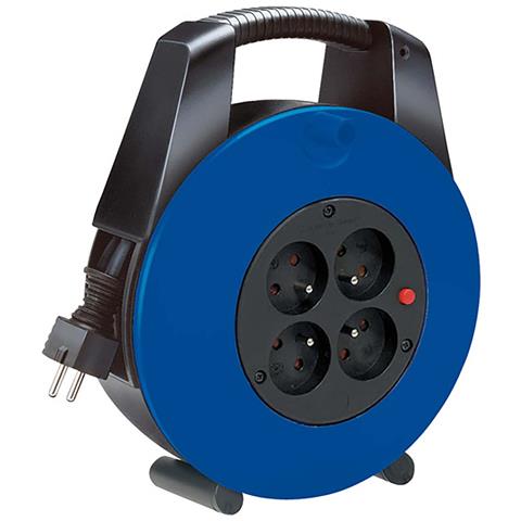 Avvolgicavo A 4 Prese Vario-line 15 M Con Impugnatura Ergonomica, Noir / Bleu - Foto 2