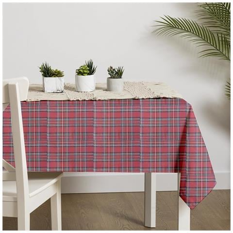 Tovaglia Antimacchia Navidad 140x180 Cm 6 Posti, Copritavolo Rettangolare Per Tavolo Grande Per Cucina, Giardino, Pic Nic, Made In Italy (tartan, 140x180 Cm) - Foto 1