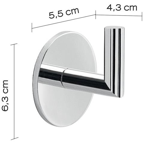 Appendiabiti Da Muro In Ottone E Alluminio 3626 Serie Gea Cromato - Foto 2