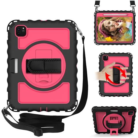Custodia Per Ipad Air 5/air 4/pro 11"" Con Supporto E Tracolla Rosa - Foto 4
