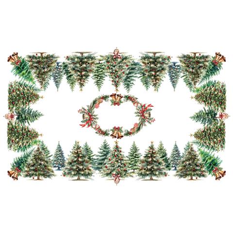 Tovaglia Copritavolo Cucina 100% Cotone Digitale Disegno Alberelli Gi 150x180 Alberelli - Foto 5