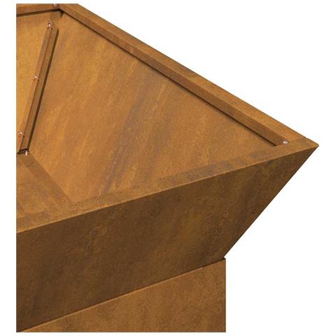 Focolare Ruggine 50 x 50 x 40 cm acciaio corten - Foto 9