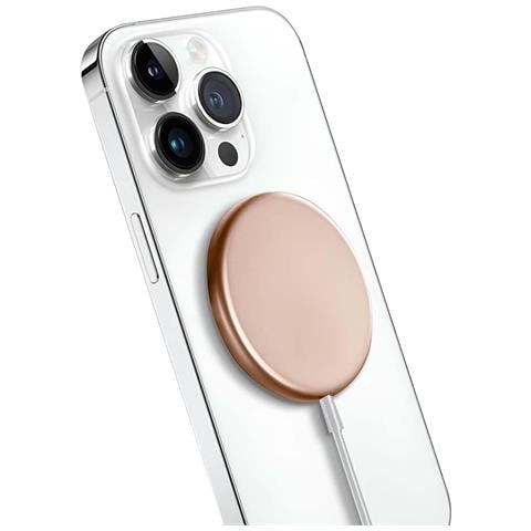 Caricatore Magsafe Wireless A Induzione Qi Da 15 W Compatibile Con Iphone, Dorato - Foto 5