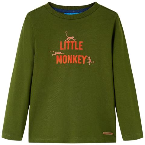 Maglietta per Bambini Maniche Lunghe Cachi Scuro 140 - Foto 1