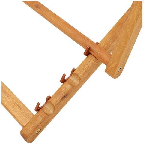 Sdraio Pieghevole In Legno Di Eucalipto E Tessuto Verde - Foto 8