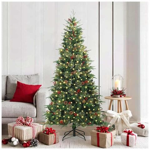 Albero di Natale Artificiale con Rami Pieghevoli Verde 180 cm - Foto 2