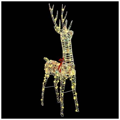 Renna 3D con 140 LED Bianco caldo 128 cm PET - Foto 2