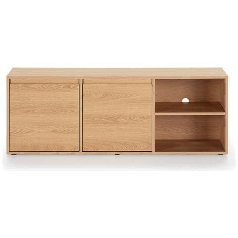 Mobile Tv Tori 2 Ante 2 Fori, Colore Rovere, 130 Cm - Foto 2