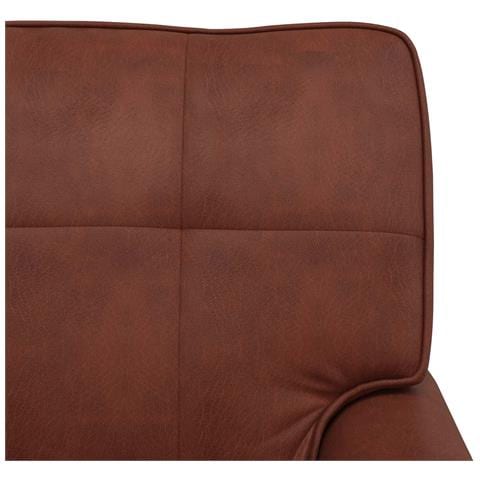 Chaise Lounge Marrone Lucido 91 x 157 x 91 cm Pelle Sintetica - Foto 9