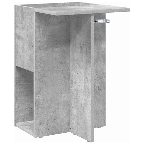 Tavolino Grigio cemento 35 x 40 x 55 cm Legno multistrato - Foto 1