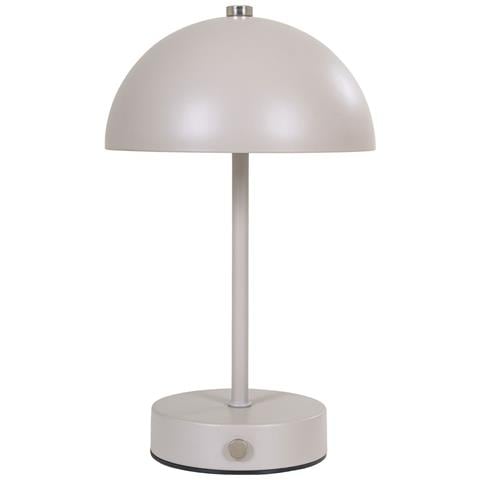 Lampada Da Tavolo Holt Ricaricabile In Metallo Color Sabbia E Acciaio - Foto 1