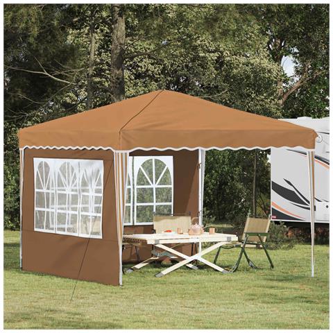 Tenda per feste a pop-up 288 x 288 x 245 cm Beige - Foto 2