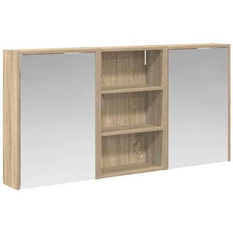 Set di Armadi da Bagno con lo scaffale 3 pcs 126 x 16 x 62.5 cm - Foto 1