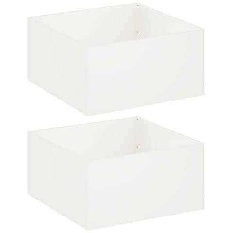 Vaso da giardino 2 pz Bianco 60 x 60 x 40 cm - Foto 1