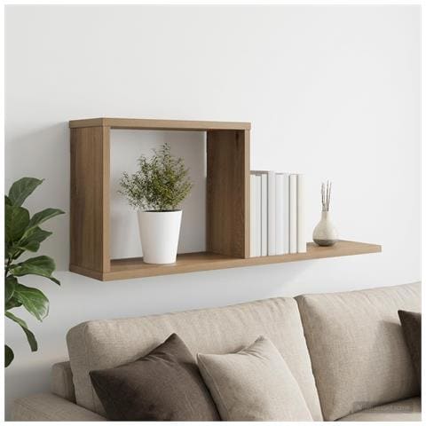 Scaffali flottanti Rovere Artigianale 80 x 15 x 30 cm - Foto 2
