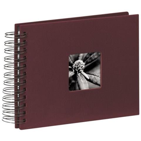 Fine Art spirale bordeaux 24x17 50 pagine nere 90154 - Foto 1