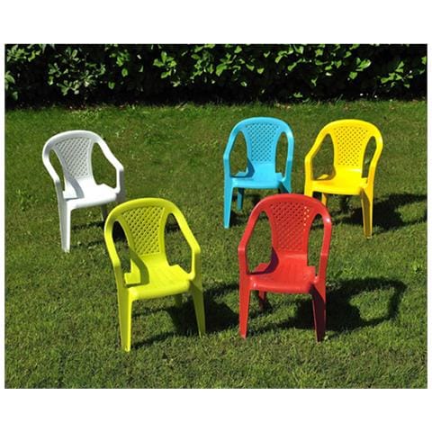 Sedie in polipropilene per bambini cm 36,5x40x52 H Colore giallo - Foto 1