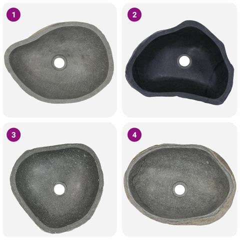 Lavandino in Pietra di Fiume Ovale (37-46) x (29-36) cm - Foto 2