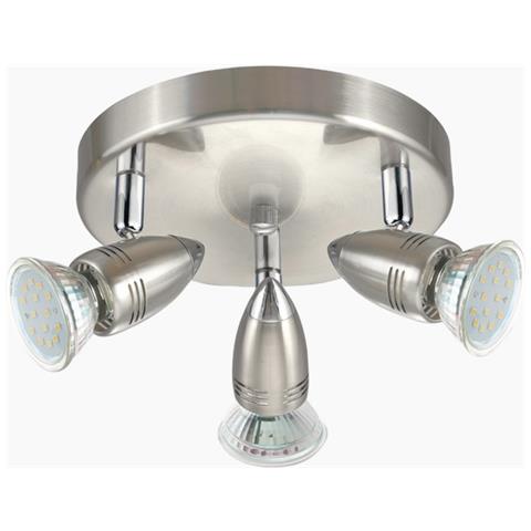95824 Magnum Led D. 18cm 3x3w Acciaio Opaco / cromo - Foto 1