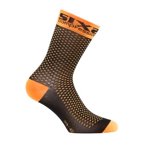 Ccomsc35arfi Six2 Comp Sho Calza Corta Compressiva Orange Fluo 35/38 - Foto 1