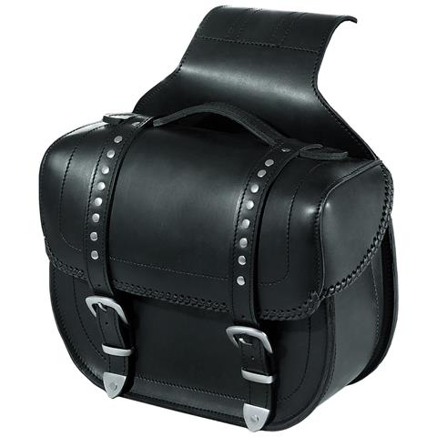 Borsa Laterale Singola Saddle Bag Bisacce Rigide Moto Chopper Custom Nero - Foto 1