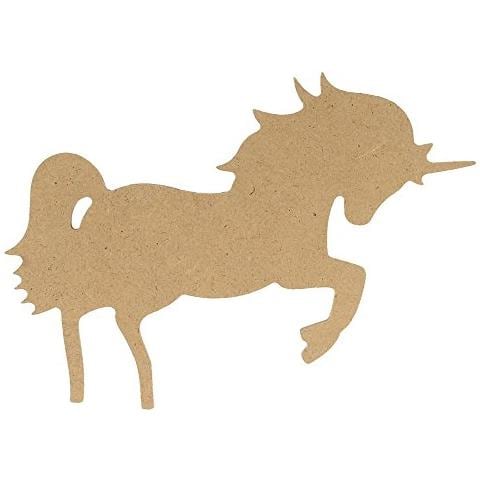 Sagoma In Legno Di Mdf Unicorno - 15 Cm - Foto 1
