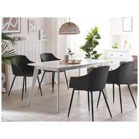 Set Di 2 Sedie Da Pranzo Nere Fonda - Foto 16