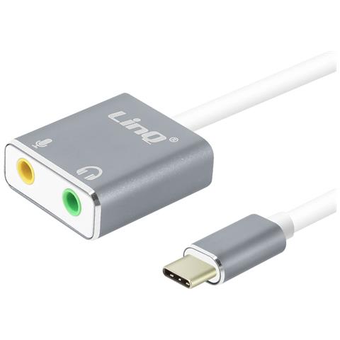 LINQ - Adattatore Usb-c Verso 2x Jack 3.5mm Femmine Audio E Microfono Linq  Grigio - ePRICE