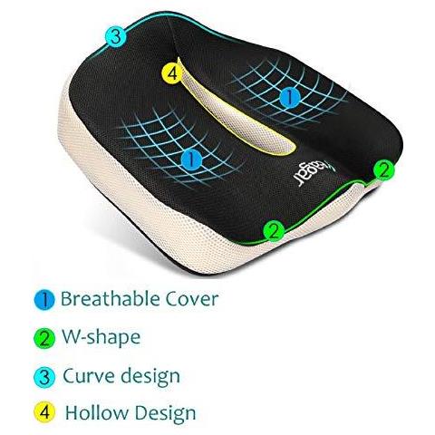 Cuscino Di Seduta Feagar Per Coccige Sciatica Emorroidi Coccige Back Pain Relief Memory Foam Ergonomico Postura Rilievi Della Sede Per Sedie Da Ufficio Sedia A Rotelle Sedie Da Cucina Sedia Seggiolini Auto - Foto 4