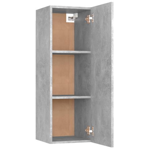 Mobile Porta TV Grigio Cemento 30,5x30x90 cm Legno Multistrato - Foto 2