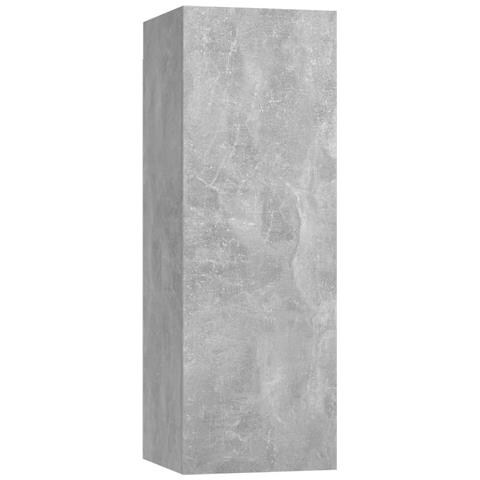 Mobile Porta TV Grigio Cemento 30,5x30x90 cm Legno Multistrato - Foto 1